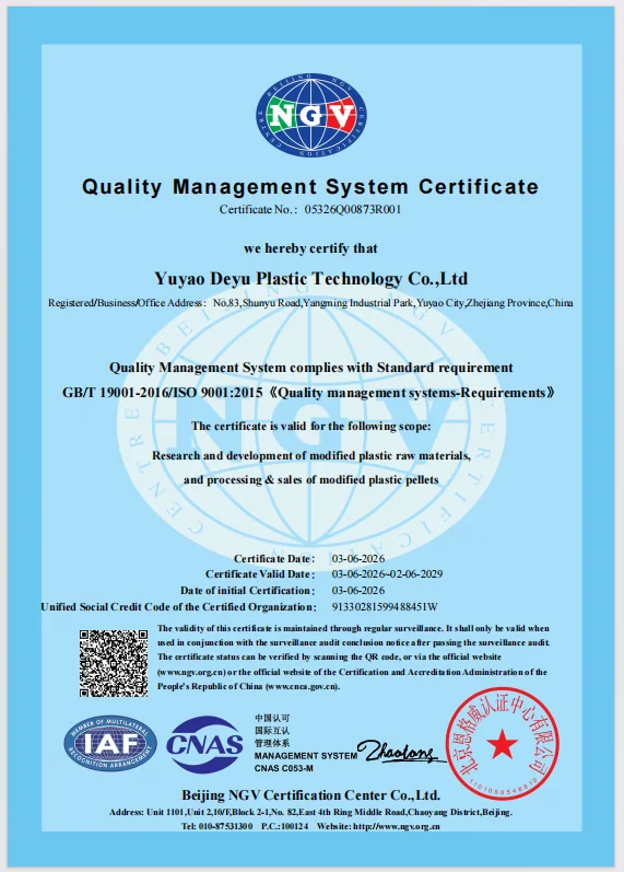 万佑宠WOOYOPET的ISO 9001质量管理体系证书