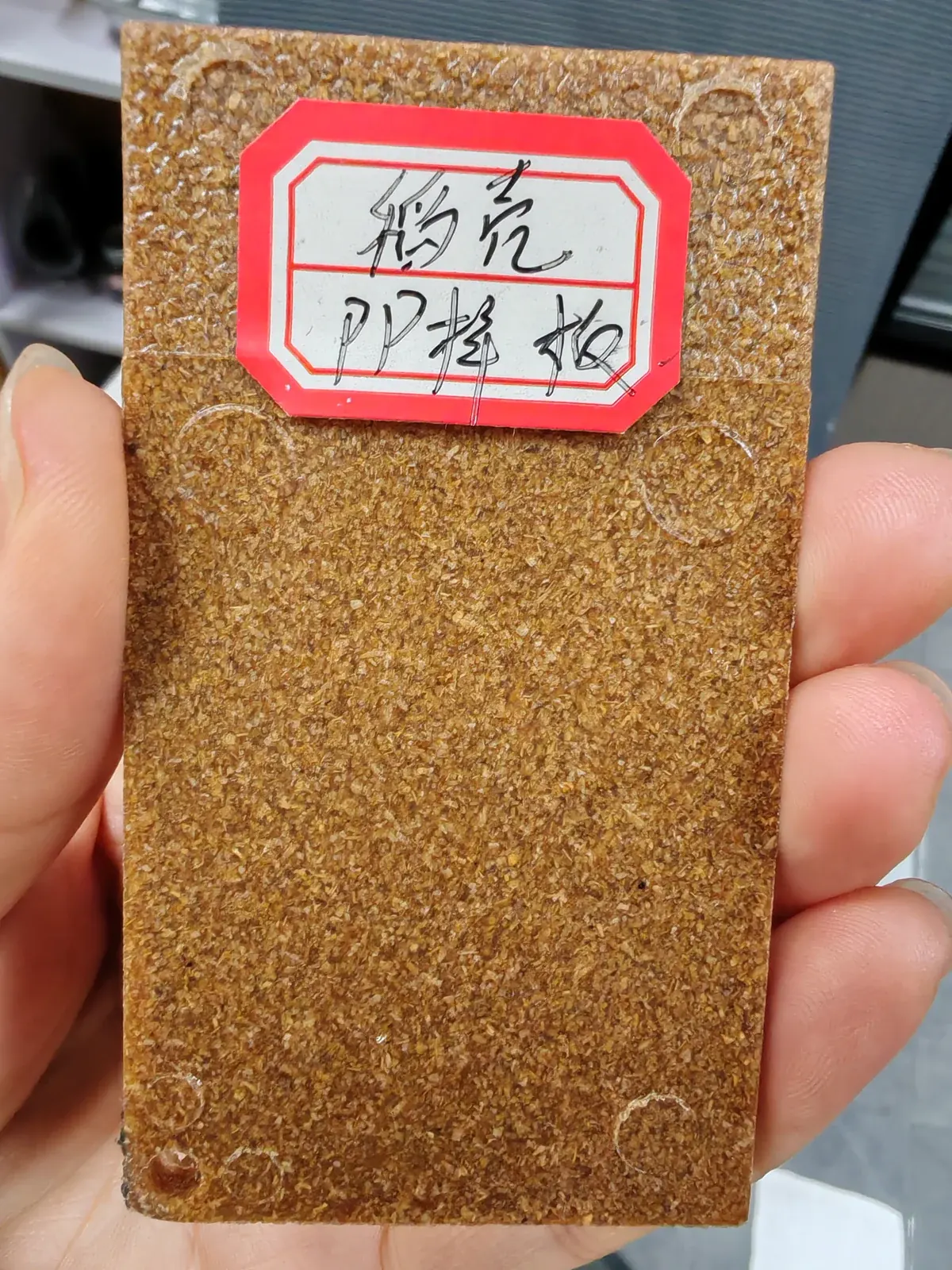 手持稻壳纤维PP母粒注塑样板